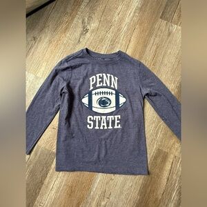 Penn State Football PSU Long Sleeve T-shirt Navy Blue White Kids Size S